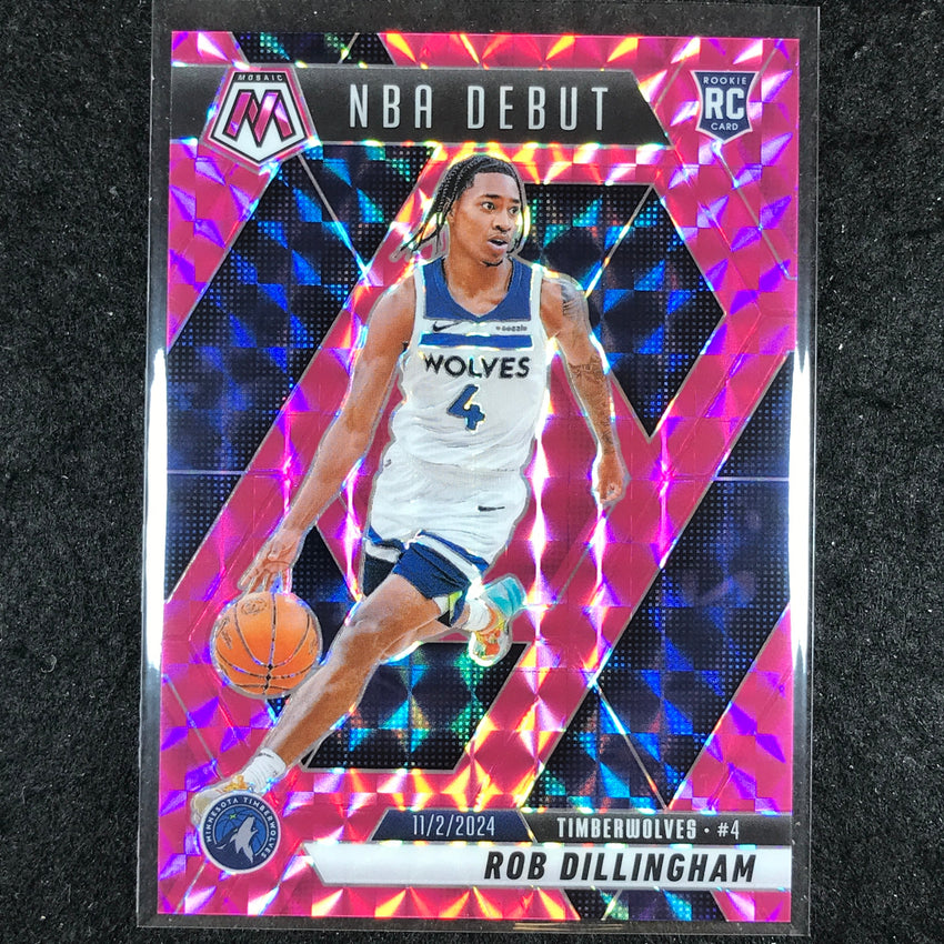 2024-25 Mosaic ROB DILLINGHAM Rookie NBA Debut Pink Mosaic /175 #270
