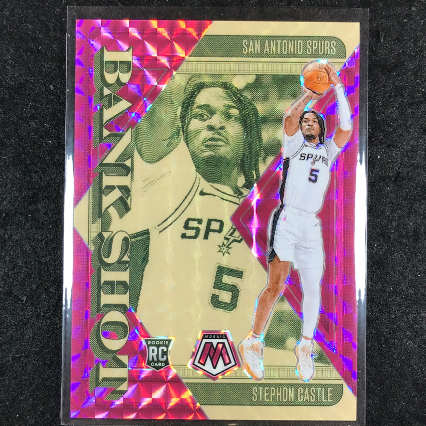 2024-25 Mosaic STEPHON CASTLE Bank Shot Rookie Pink Mosaic /149 #4