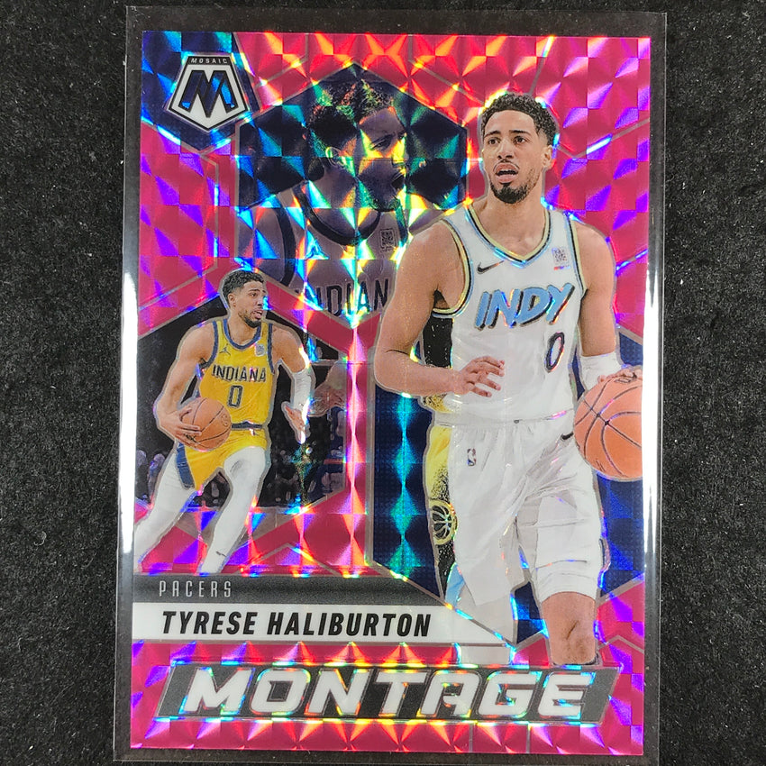 2024-25 Mosaic TYRESE HALIBURTON Montage Pink Mosaic /149 #10