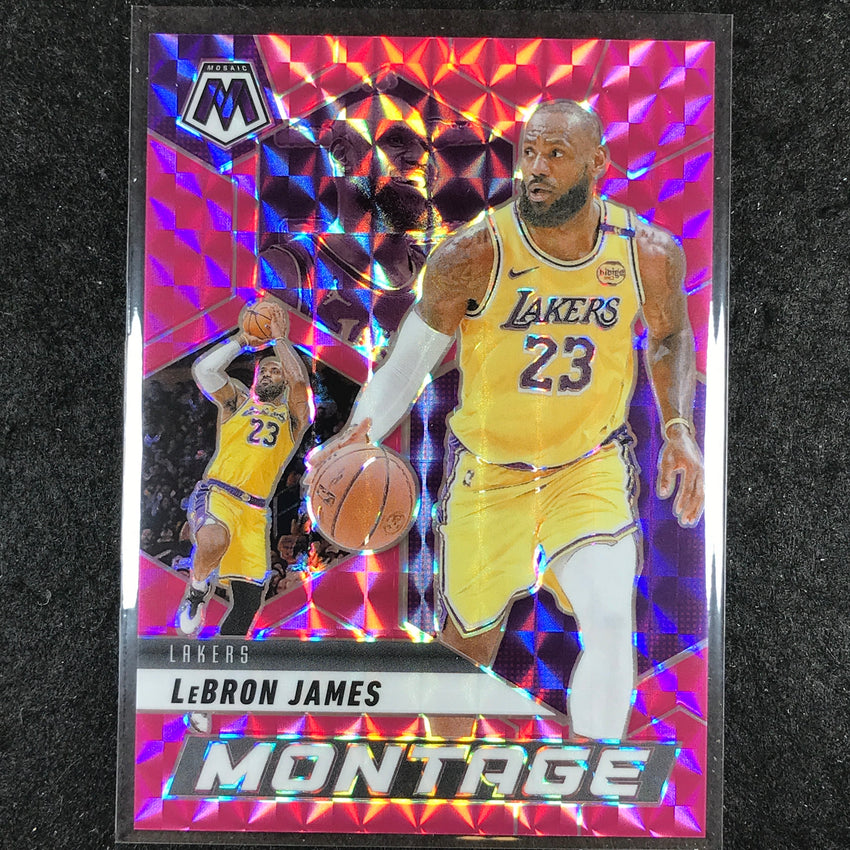 2024-25 Mosaic LEBRON JAMES Montage Pink Mosaic /149 #19