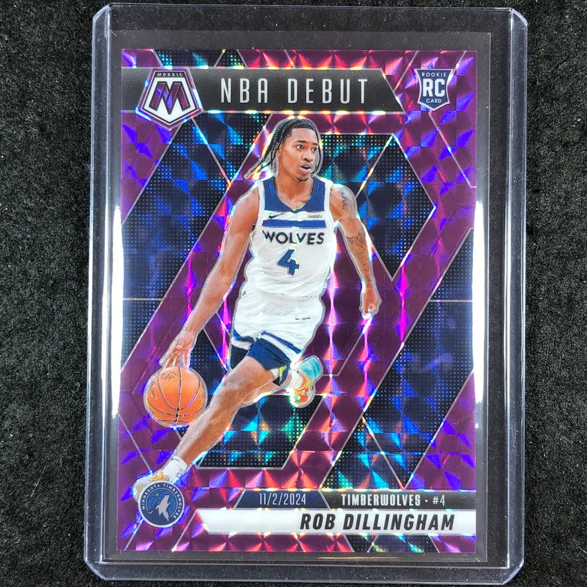 2024-25 Mosaic ROB DILLINGHAM Rookie NBA Debut Purple Mosaic 87/99 #270