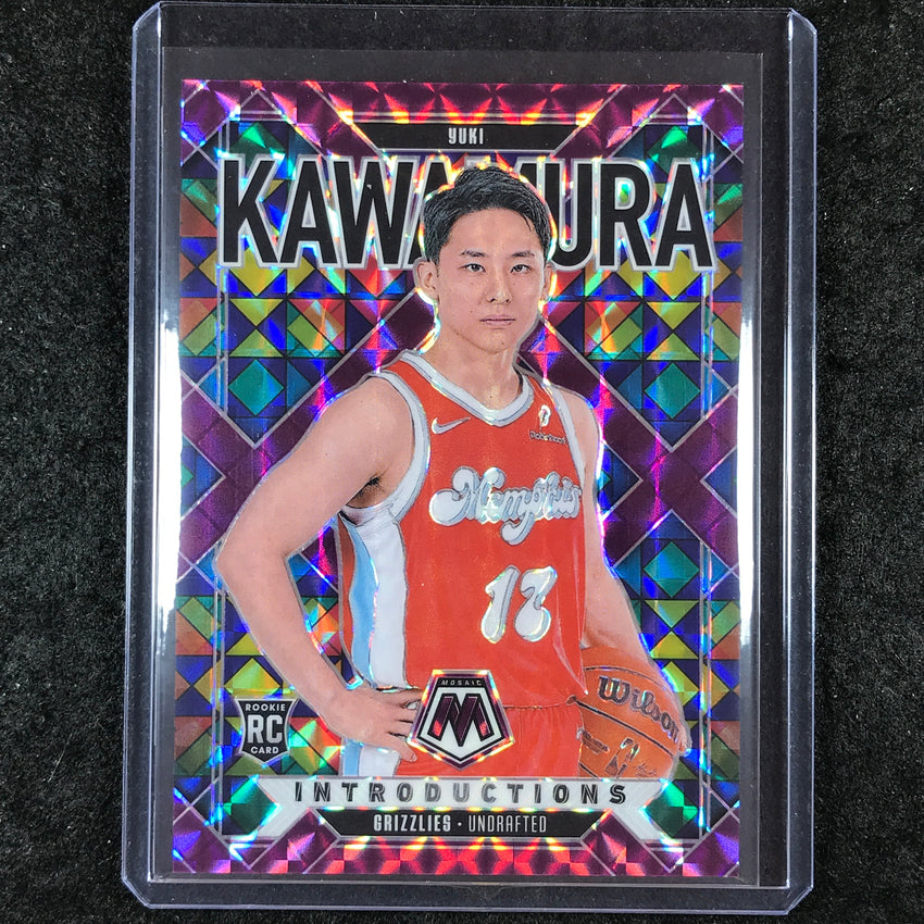 2024-25 Mosaic YUKI KAWAMURA Introductions Rookie Purple Mosaic 77/99 #4