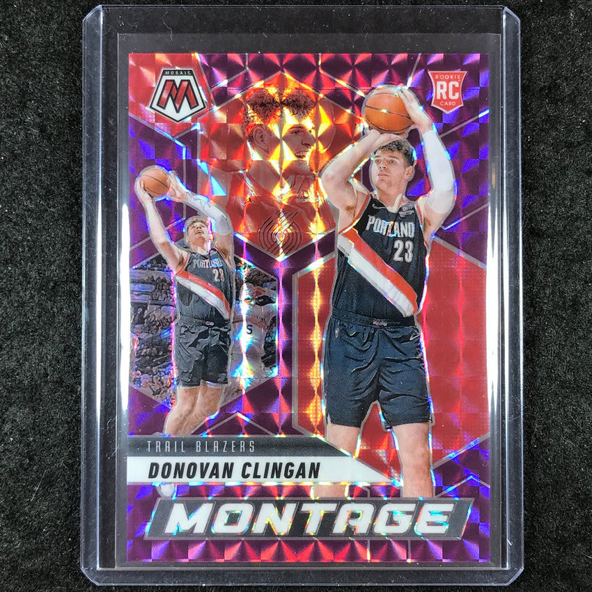 2024-25 Mosaic DONOVAN CLINGAN Montage Rookie Purple Mosaic 4/99 #6