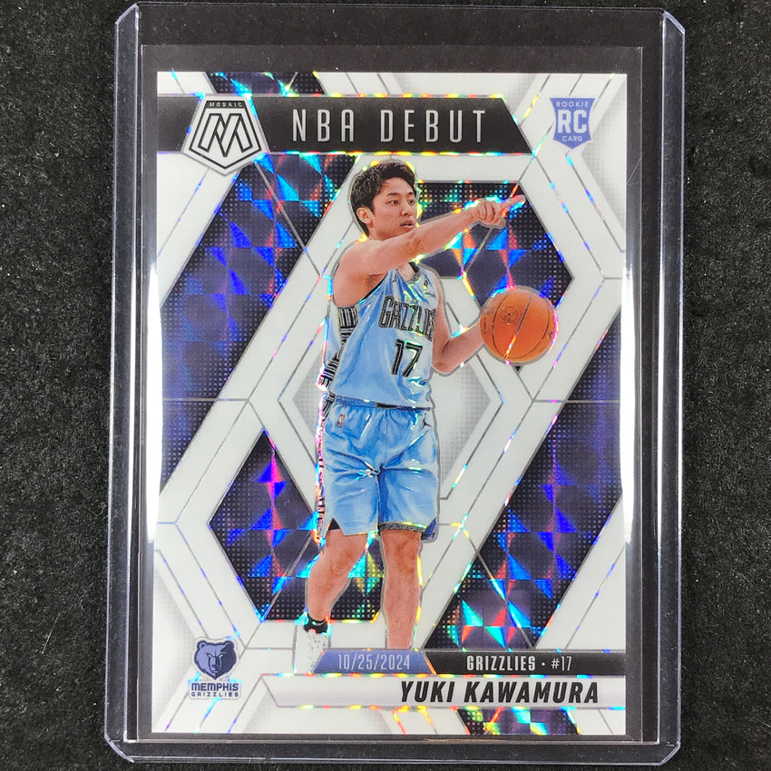 2024-25 Mosaic YUKI KAWAMURA Rookie NBA Debut White Mosaic 2/25 #265