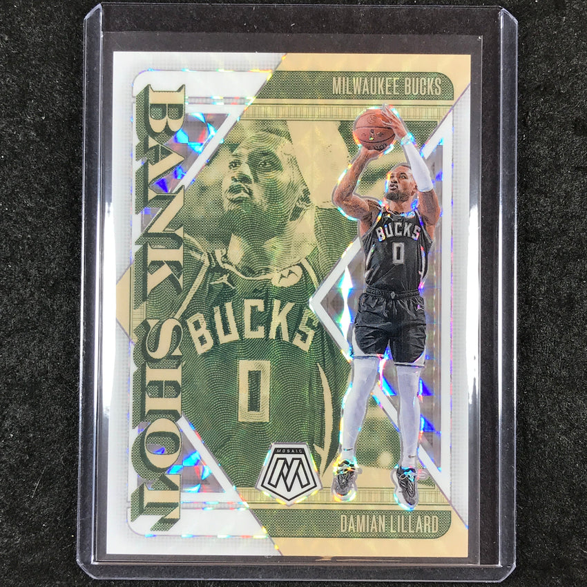2024-25 Mosaic DAMIAN LILLARD Bank Shot White Mosaic 10/25 #9