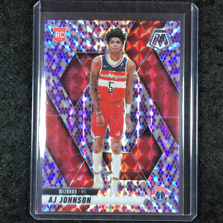 2024-25 Mosaic AJ JOHNSON Rookie Purple Snakeskin Mosaic 18/24 #215