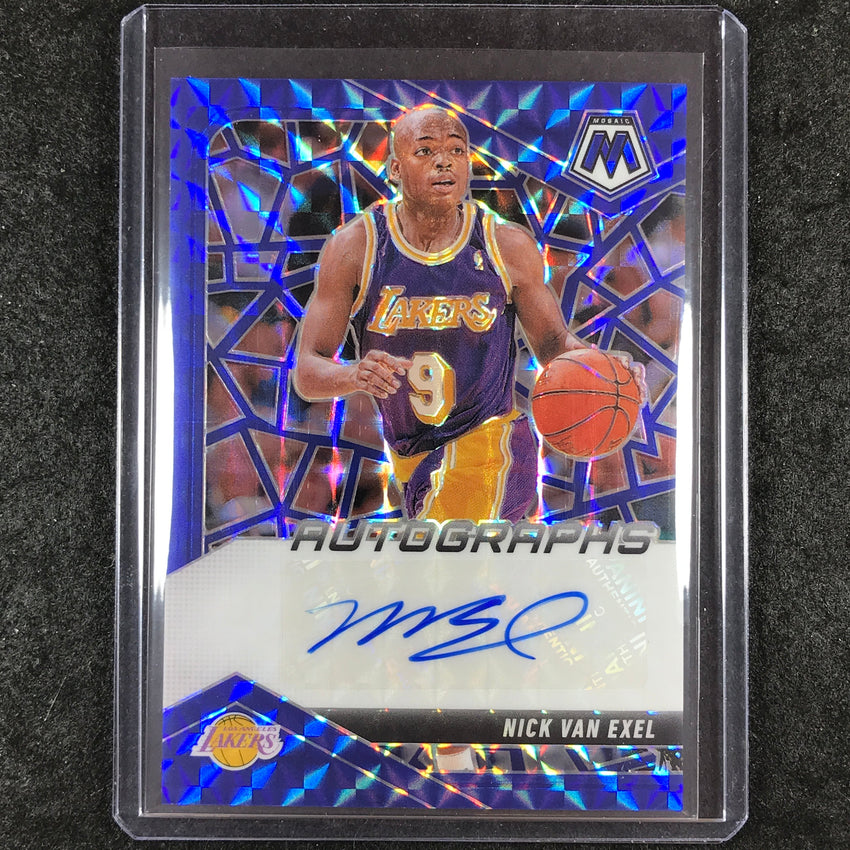 2024-25 Mosaic NICK VAN EXEL Autographs Mosaic Blue 37/49