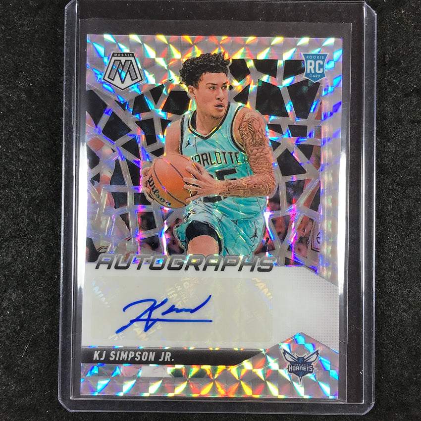 2024-25 Mosaic KJ SIMPSON JR. Rookie Autographs Mosaic Silver #KJJ