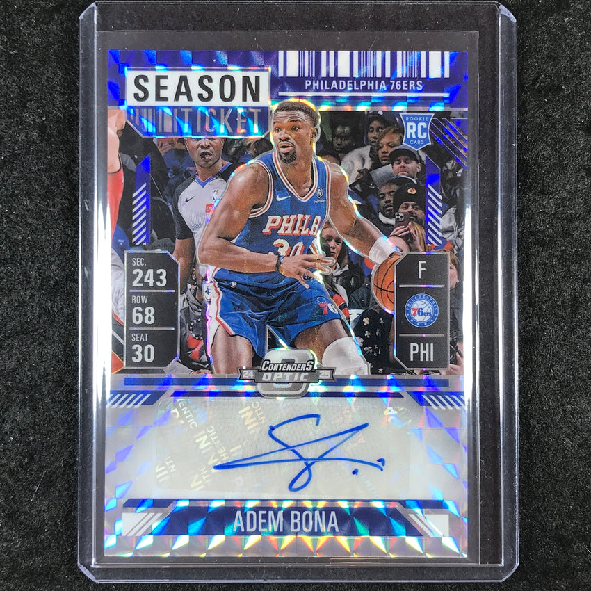 2024-25 Mosaic ADEM BONA Rookie Season Ticket Auto Blue 33/49