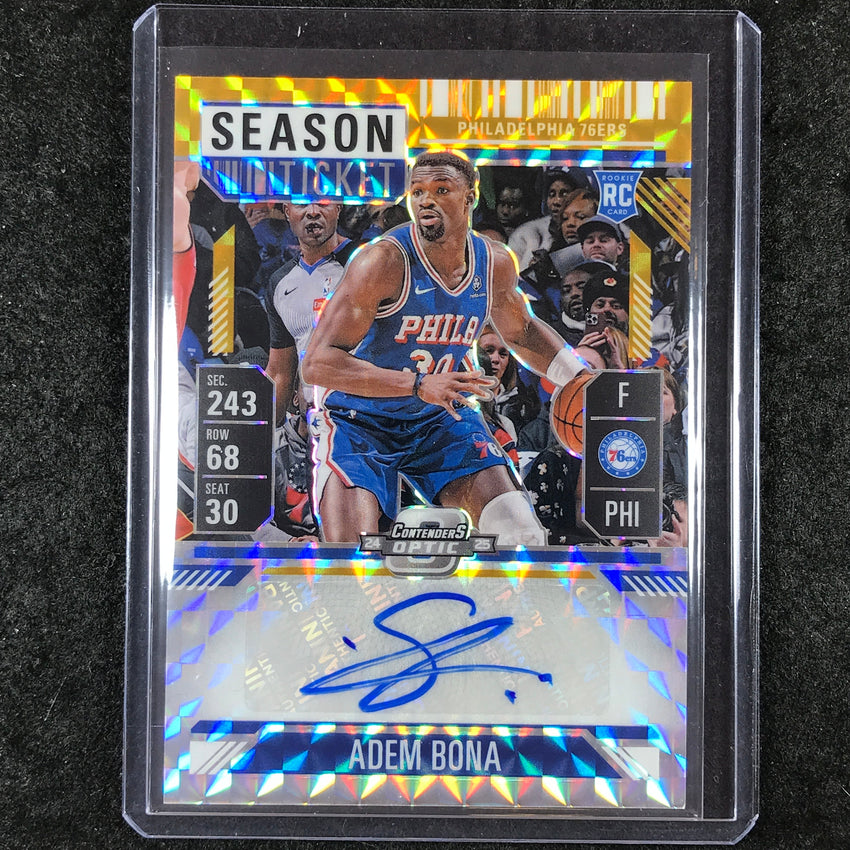 2024-25 Mosaic ADEM BONA Rookie Season Ticket Auto Gold 10/10