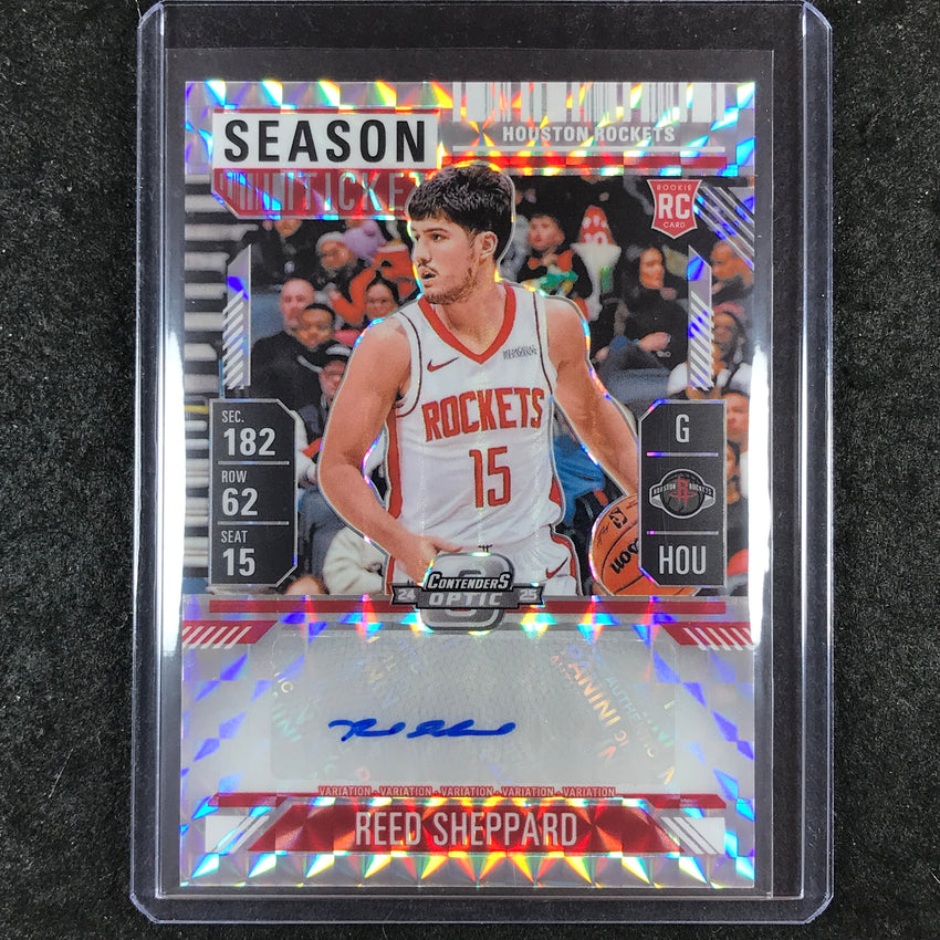 2024-25 Mosaic REED SHEPPARD Rookie Season Ticket Variation Auto Silver #SHP