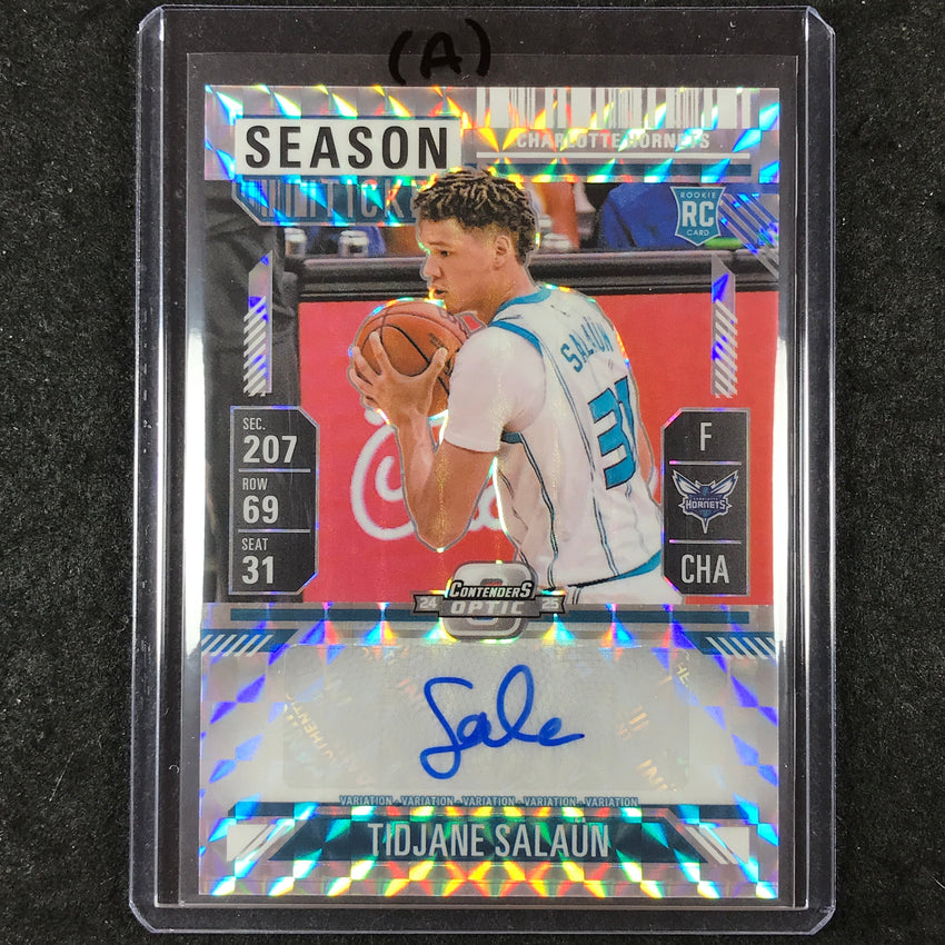 2024-25 Mosaic TIDJANE SALAUN Rookie Season Ticket Variation Auto Silver TID (A)