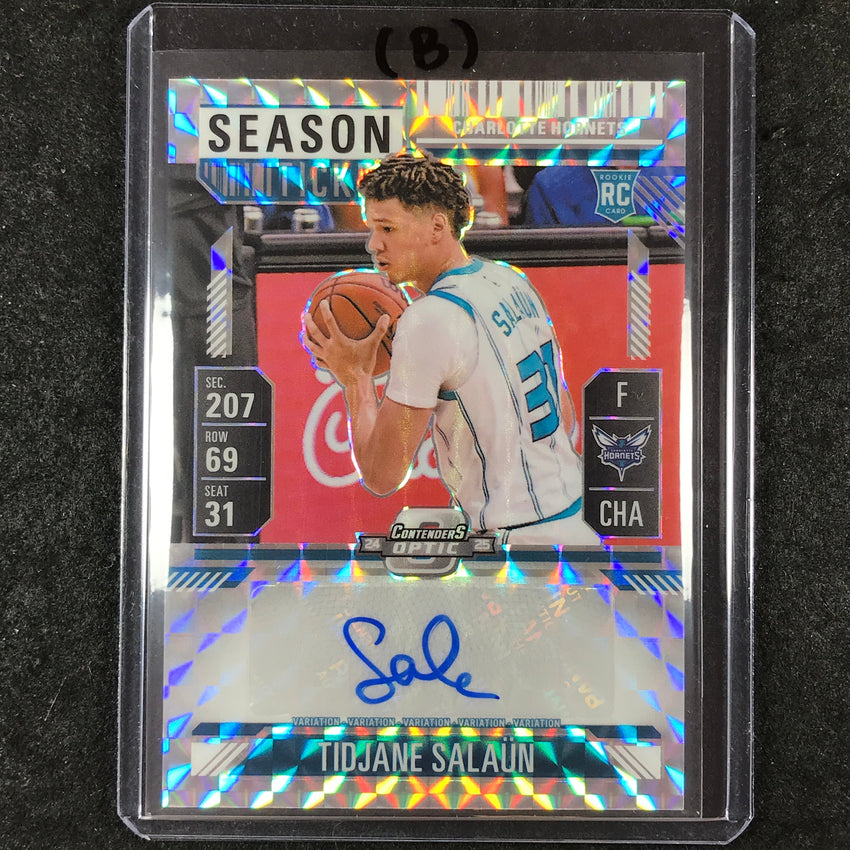 2024-25 Mosaic TIDJANE SALAUN Rookie Season Ticket Variation Auto Silver TID (B)