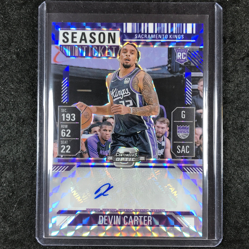 2024-25 Mosaic DEVIN CARTER Rookie Season Ticket Variation Auto Blue 5/49