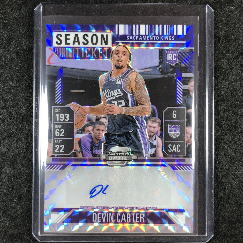 2024-25 Mosaic DEVIN CARTER Rookie Season Ticket Variation Auto Blue 24/49