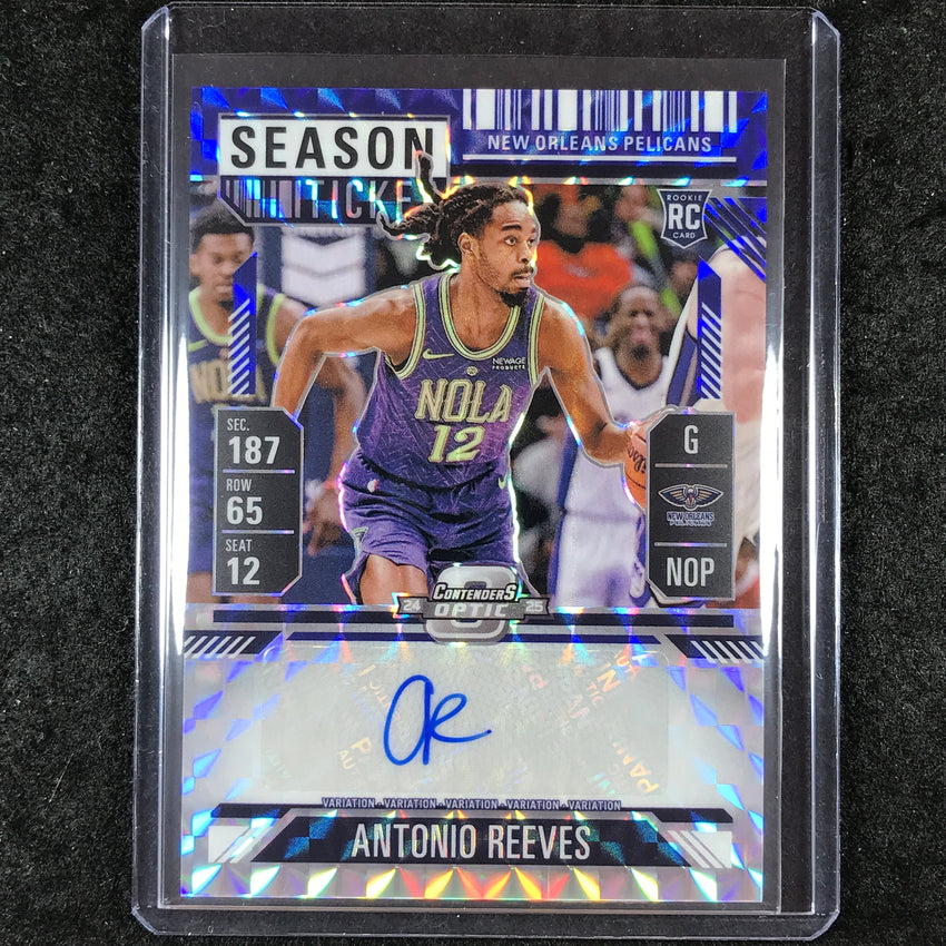 2024-25 Mosaic ANTONIO REEVES Rookie Season Ticket Variation Auto Blue 44/49