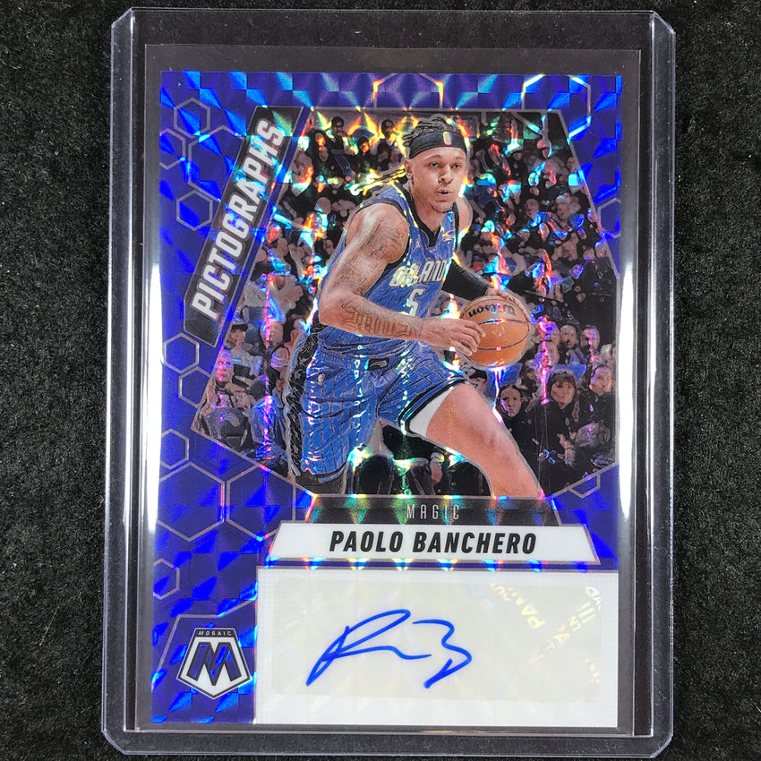 2024-25 Mosaic PAOLO BANCHERO Pictographs Auto Blue 24/35