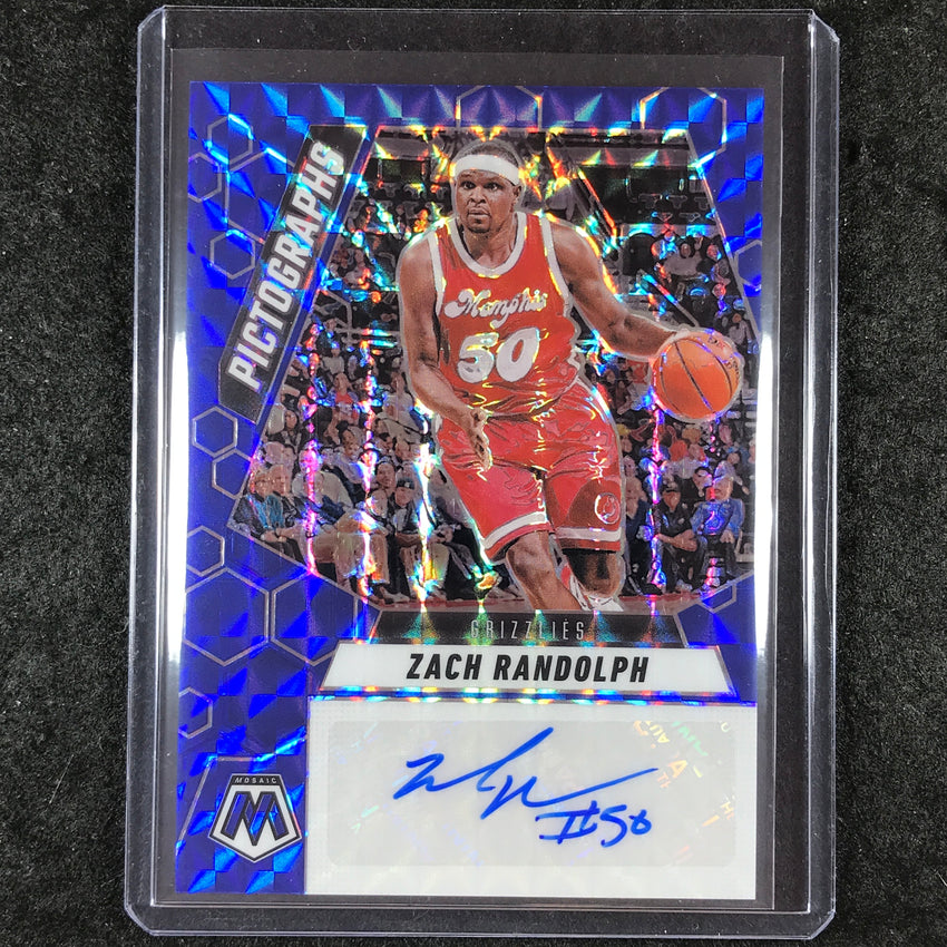 2024-25 Mosaic ZACH RANDOLPH Pictographs Auto Blue 34/35