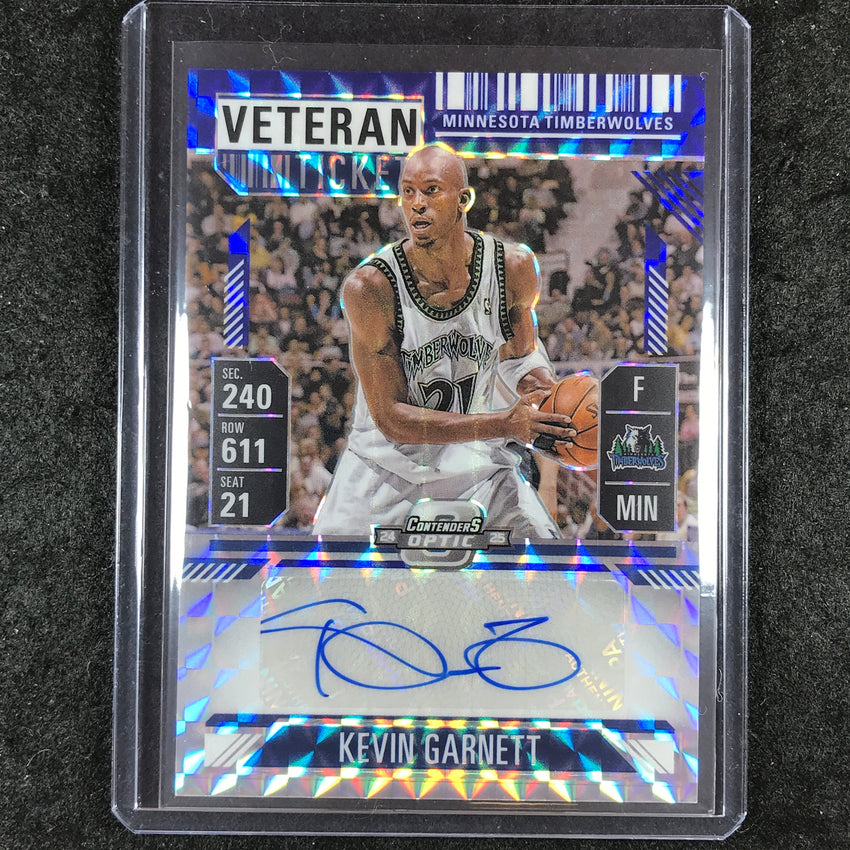 2024-25 Mosaic KEVIN GARNETT Veteran Ticket Auto Blue 30/35