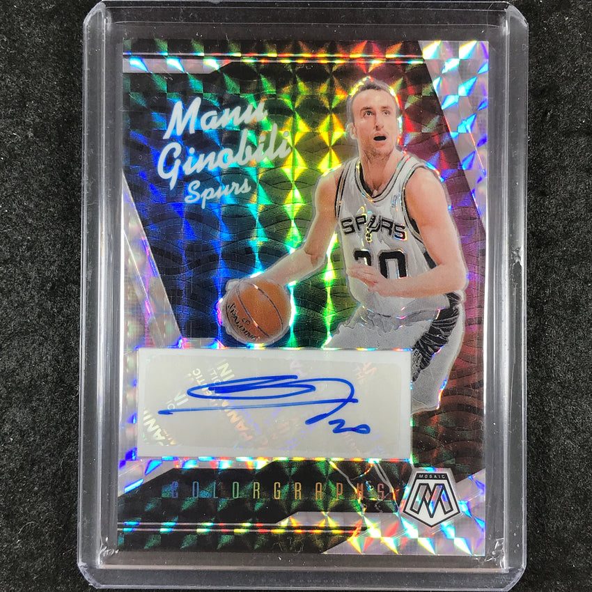 2024-25 Mosaic MANU GINOBILI Colorgraphs Auto Silver #MAN