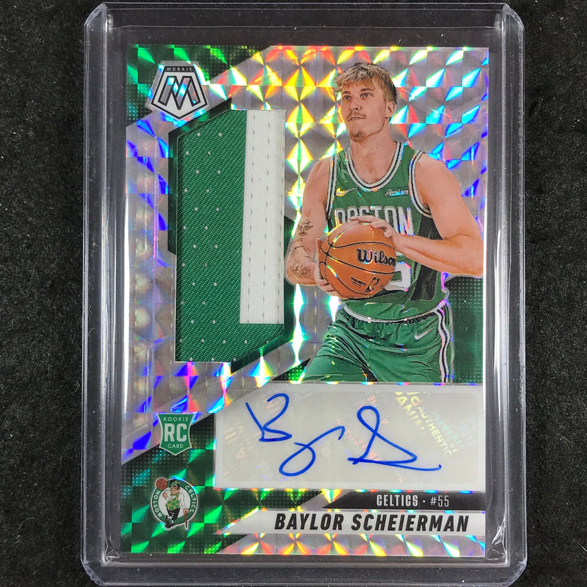 2024-25 Mosaic BAYLOR SCHEIERMAN Rookie Patch Autograph Silver #BAY