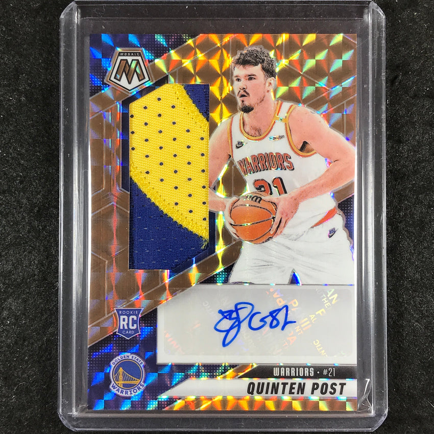 2024-25 Mosaic QUINTEN POST Rookie Patch Autograph Bronze 7/75