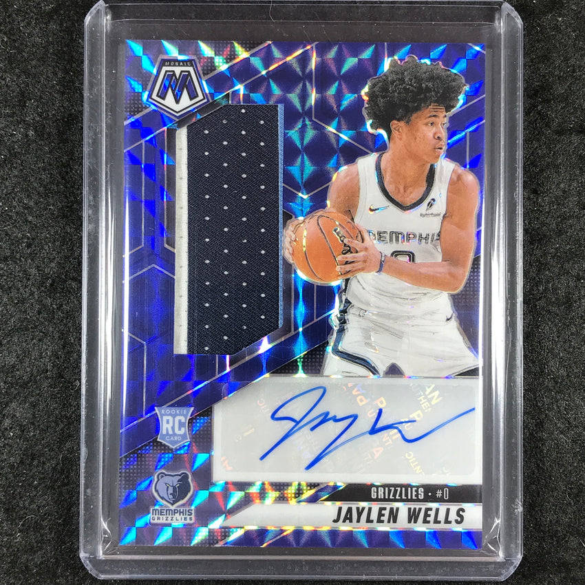 2024-25 Mosaic JAYLEN WELLS Rookie Patch Autograph Blue 45/49