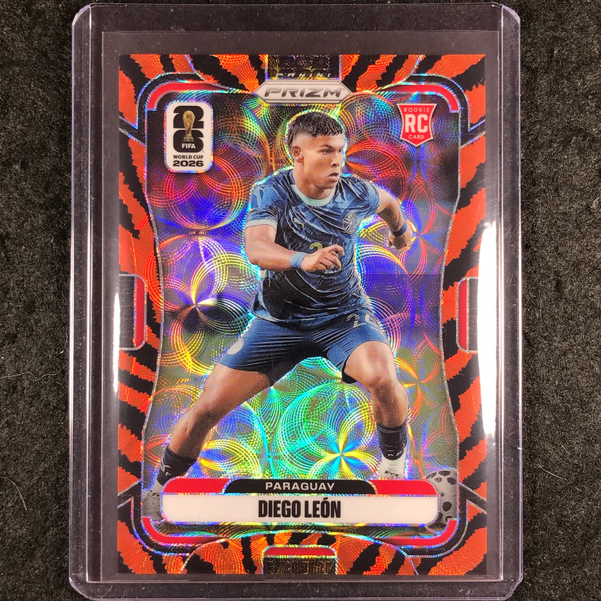 2026 Prizm FIFA World Cup DIEGO LEON Rookie Choice Tiger Stripe #351