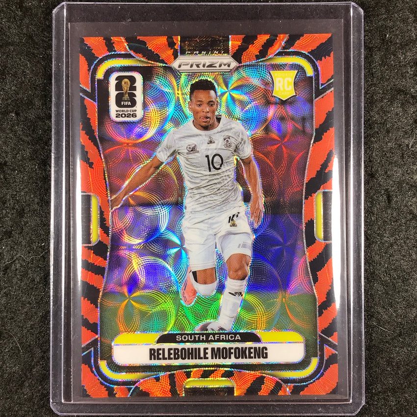 2026 Prizm FIFA World Cup RELEBOHILE MOFOKENG Rookie Choice Tiger Stripe #410