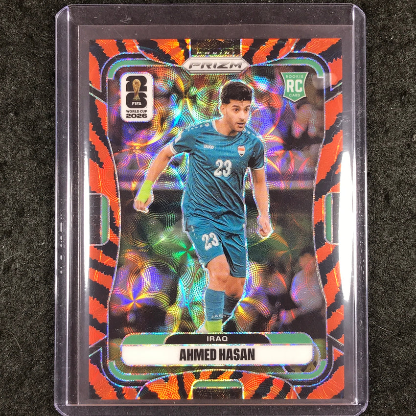 2026 Prizm FIFA World Cup AHMED HASAN Rookie Choice Tiger Stripe #459