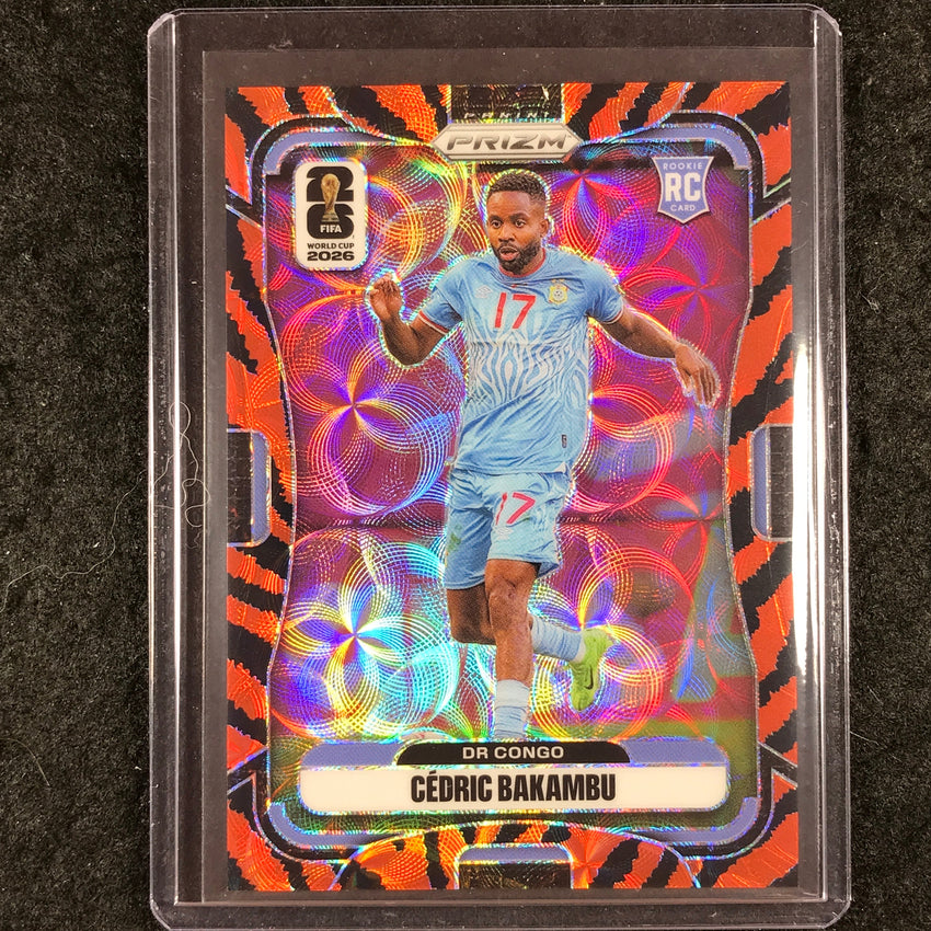 2026 Prizm FIFA World Cup CEDRIC BAKAMBU Rookie Choice Tiger Stripe #464