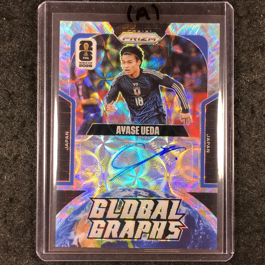 2026 Prizm FIFA World Cup AYASE UEDA Global Graphs Auto Choice #GG-AU (A)