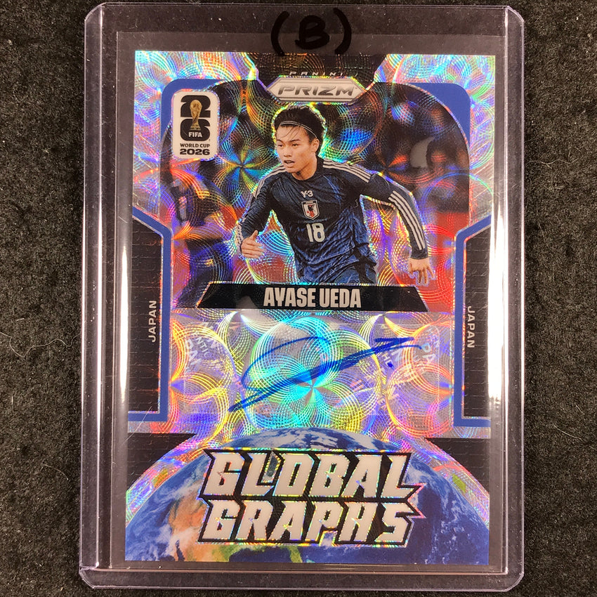 2026 Prizm FIFA World Cup AYASE UEDA Global Graphs Auto Choice #GG-AU (B)