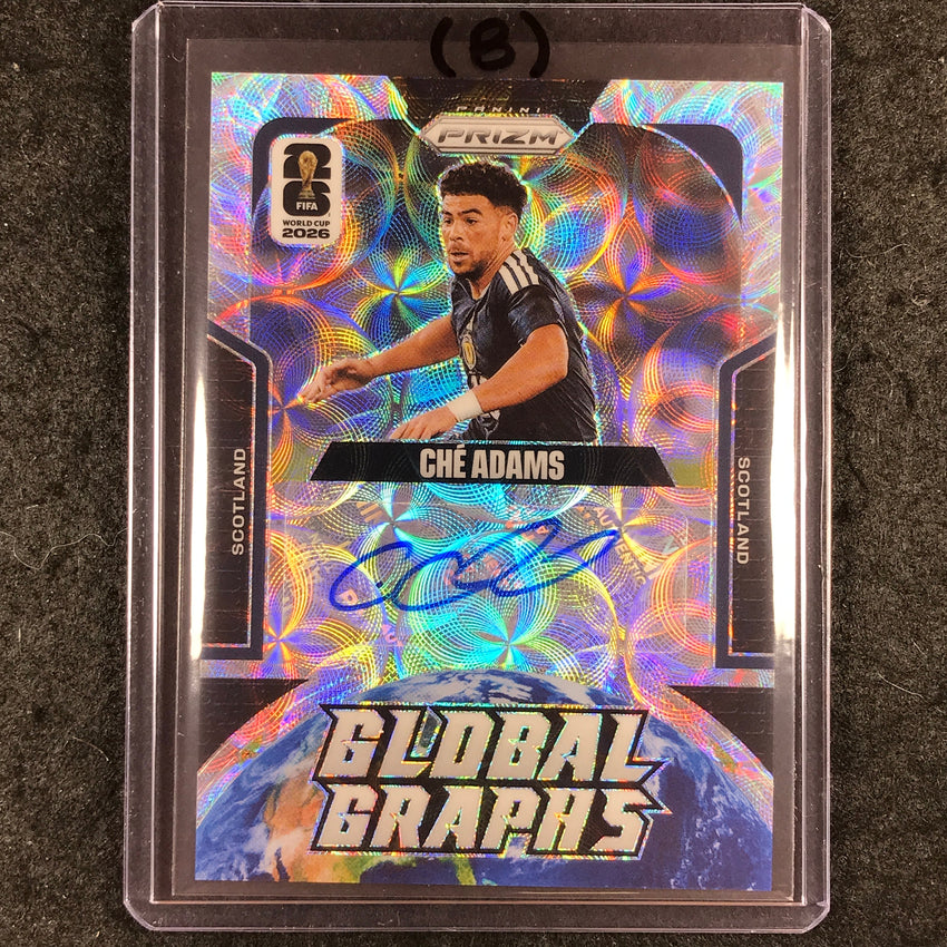 2026 Prizm FIFA World Cup CHE ADAMS Global Graphs Auto Choice #GG-CA (B)