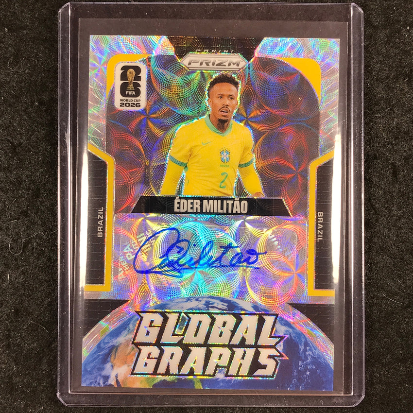 2026 Prizm FIFA World Cup EDER MILITAO Global Graphs Auto Choice #GG-EM