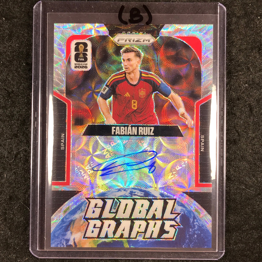 2026 Prizm FIFA World Cup FABIAN RUIZ Global Graphs Auto Choice #GG-FR (B)