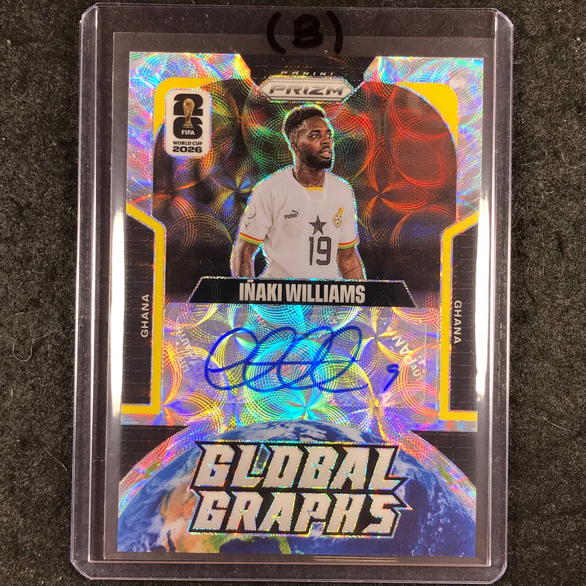 2026 Prizm FIFA World Cup INAKI WILLIAMS Global Graphs Auto Choice #GG-IW (B)