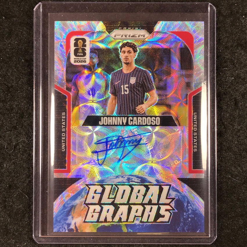 2026 Prizm FIFA World Cup JOHNNY CARDOSO Global Graphs Auto Choice #GG-JC