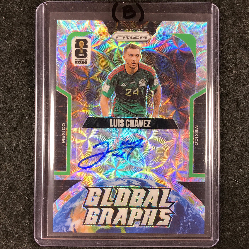 2026 Prizm FIFA World Cup LUIS CHAVEZ Global Graphs Auto Choice #GG-LC (B)