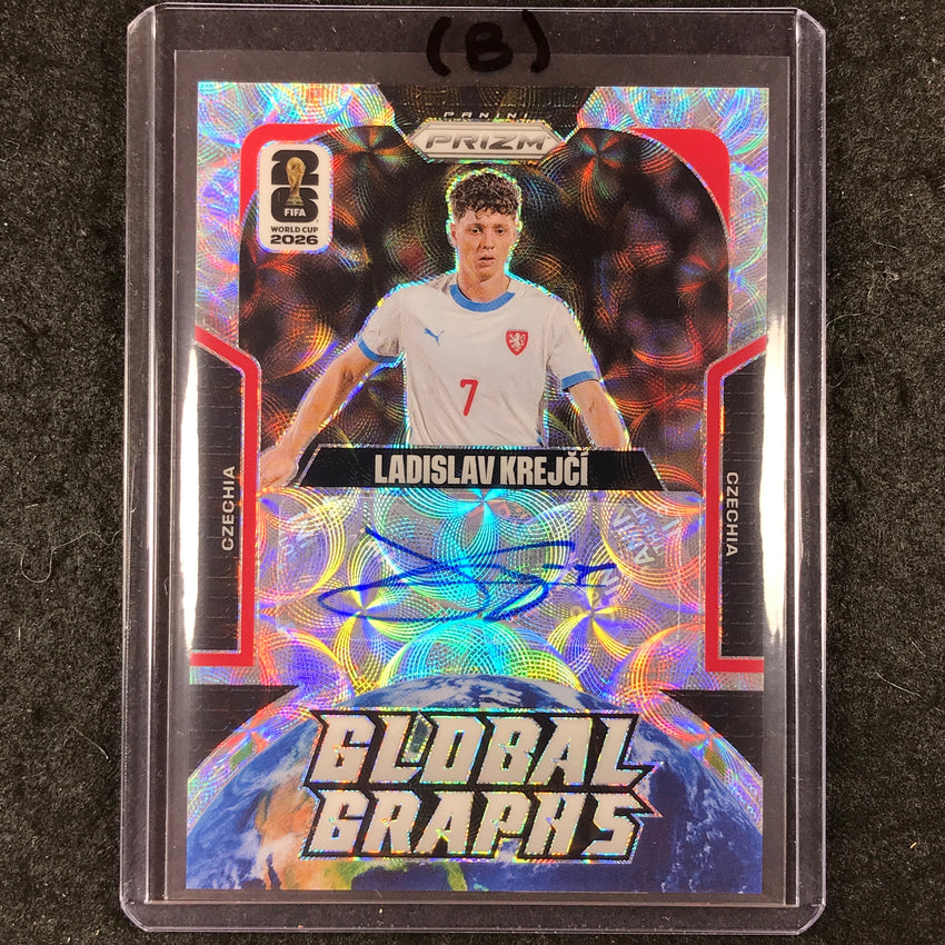 2026 Prizm FIFA World Cup LADISLAV KREJCI Global Graphs Auto Choice #GG-LK (B)