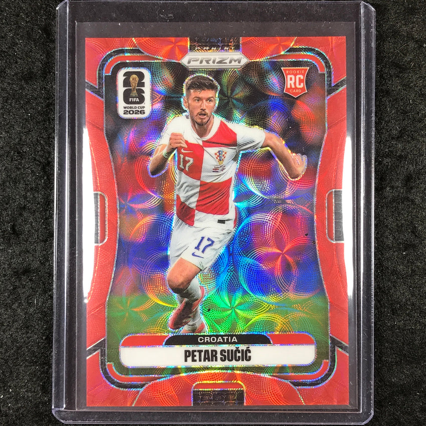 2026 Prizm FIFA World Cup PETAR SUCIC Rookie Choice Red /85 #201