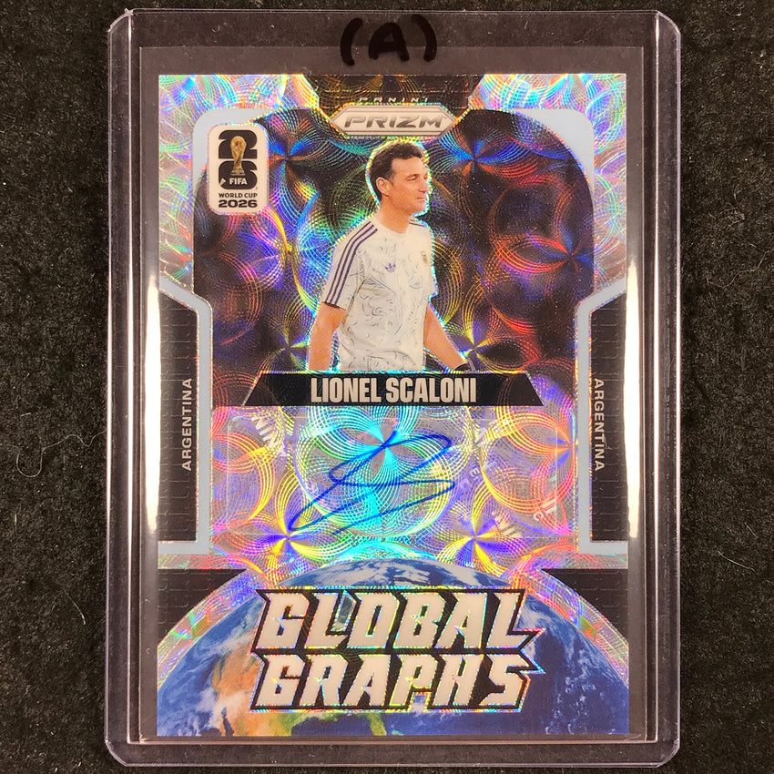 2026 Prizm FIFA World Cup LIONEL SCALONI Global Graphs Auto Choice #GG-LS (A)