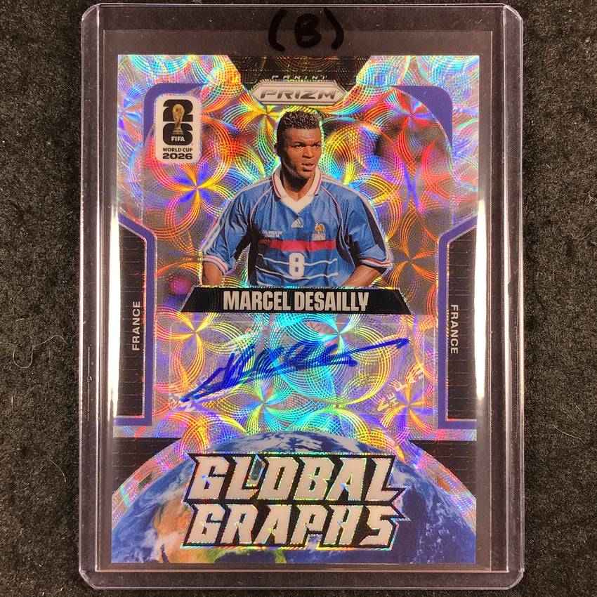 2026 Prizm FIFA World Cup MARCEL DESAILLY Global Graphs Auto Choice #GG-MD (B)