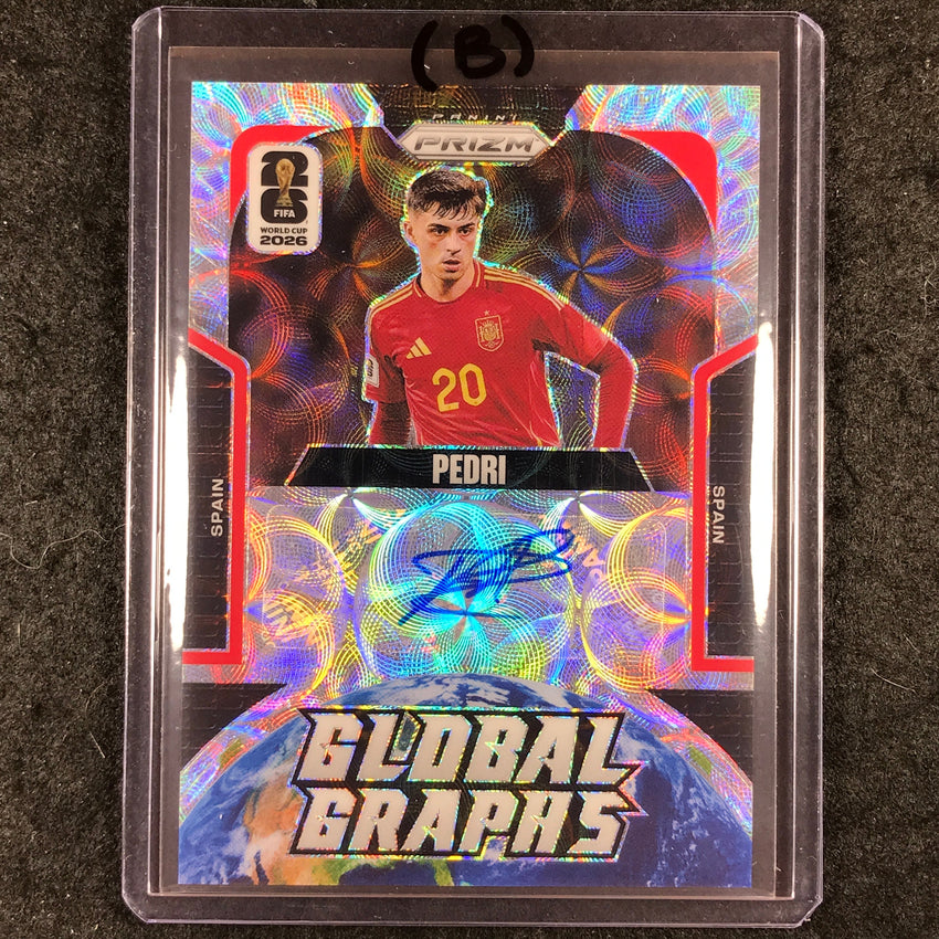 2026 Prizm FIFA World Cup PEDRI Global Graphs Auto Choice #GG-P (B)