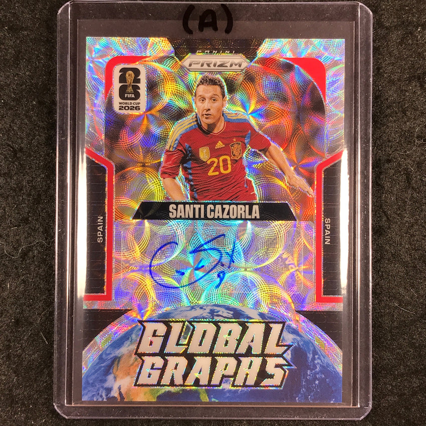 2026 Prizm FIFA World Cup SANTI CAZORLA Global Graphs Auto Choice #GG-SC (A)