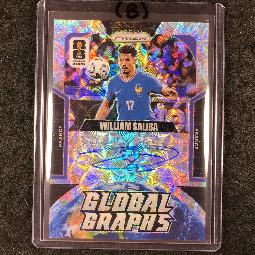 2026 Prizm FIFA World Cup WILLIAM SALIBA Global Graphs Auto Choice #GG-WS (B)