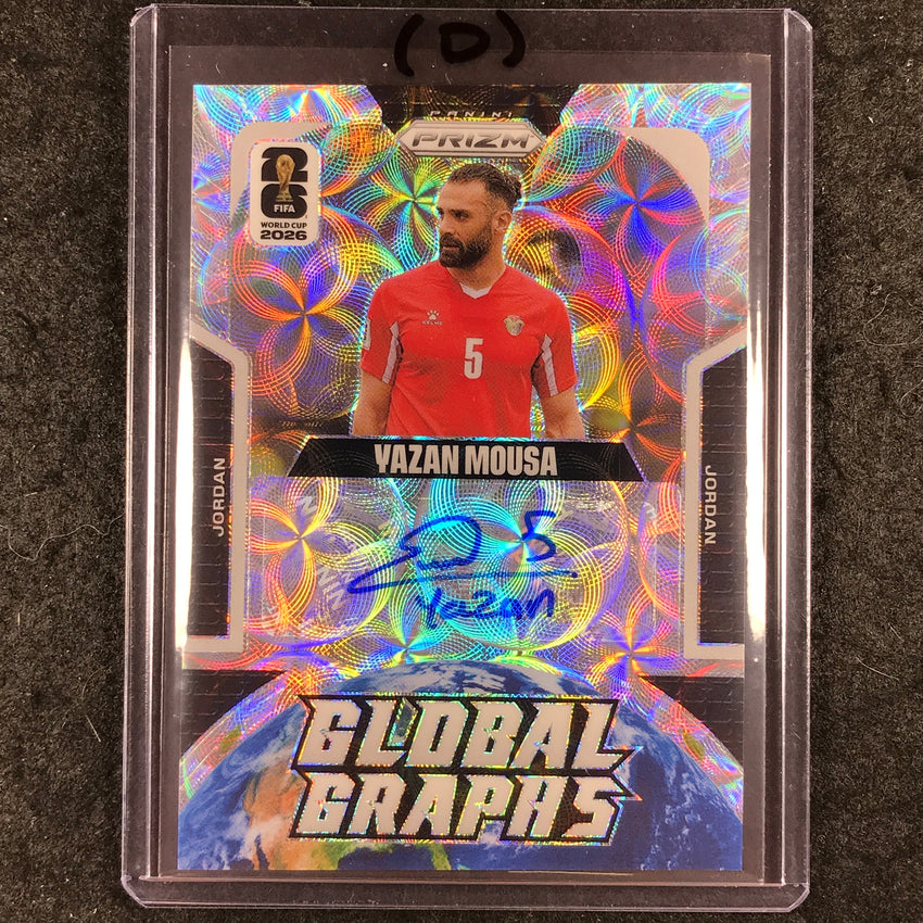 2026 Prizm FIFA World Cup YAZAN MOUSA Global Graphs Auto Choice #GG-YM (D)