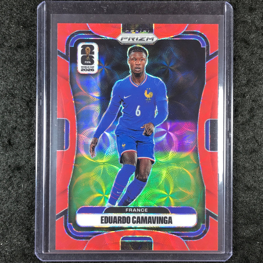 2026 Prizm FIFA World Cup EDUARDO CAMAVINGA Choice Red /85 #23