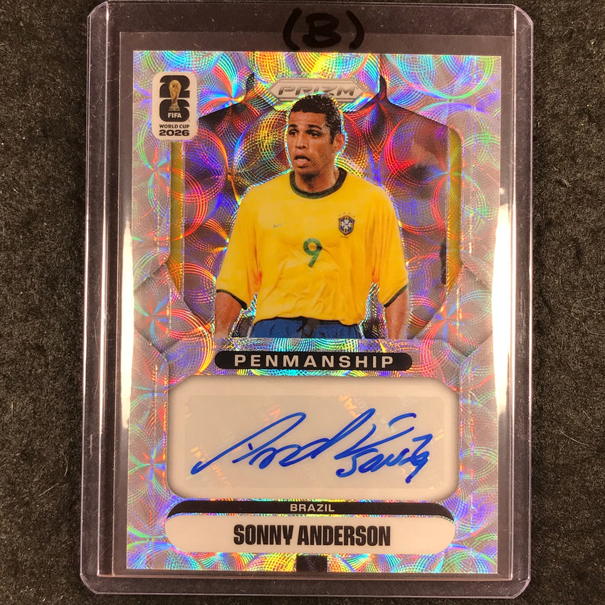 2026 Prizm FIFA World Cup SONNY ANDERSON Penmanship Auto Choice #P-SA (B)