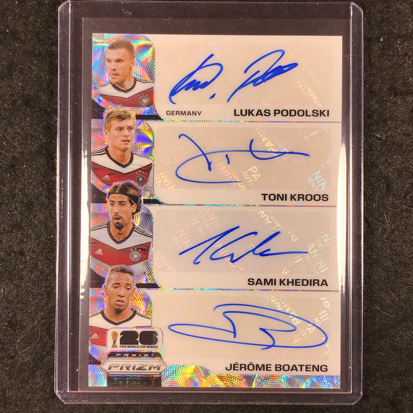 2026 Prizm FIFA World Cup PODOLSKI KROOS KHEDIRA BOATENG Quad Auto Choice #GER